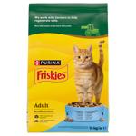 Корм сухой Friskies с лососем и овощами для кошек 10кг