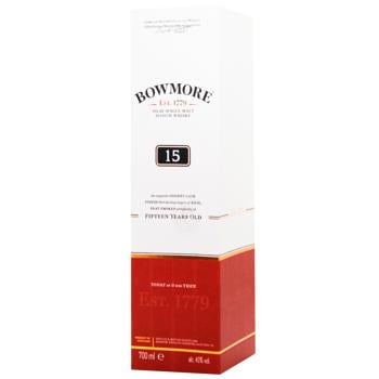 Віскі Bowmore Darkest 15 років 43% 0,7л - купити, ціни на - фото 3