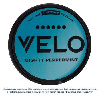 Паучи никотиносодержащие Velo Mighty Peppermint экстра-интенсивный 20шт - купить, цены на ЕКО Маркет - фото 2