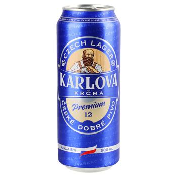 Пиво Karlova Krčma Premium светлое 4,8% 0,5л - купить, цены на Чудо Маркет - фото 2