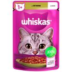 Корм влажный Whiskas с ягненком для кошек 85г