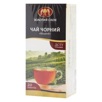 Чай чорний Золотий Слон Міцний 1,3г*20шт - купити, ціни на ЕКО Маркет - фото 1