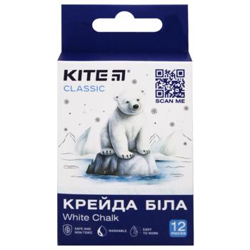 Крейда Kite Classic біла кругла 12шт - купити, ціни на МегаМаркет - фото 1