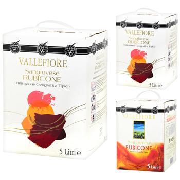 Вино Vallefiore Sangiovese Rubicone червоне сухе 11% 5л
