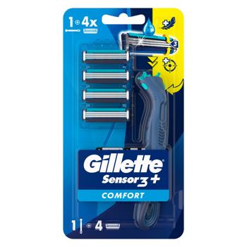 Gillette Sensor 3+ Razor with 4 Replacement Cartridges - buy, prices for - photo 2