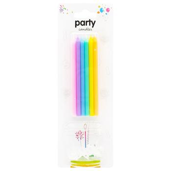 Набір свічок д/т 12 шт кол з підст A42610128-J 6909 И462 - купить, цены на КОСМОС - фото 1