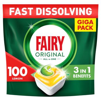 Fairy Original Lemon Dishwasher Capsules 100pcs - buy, prices for Auchan - photo 2