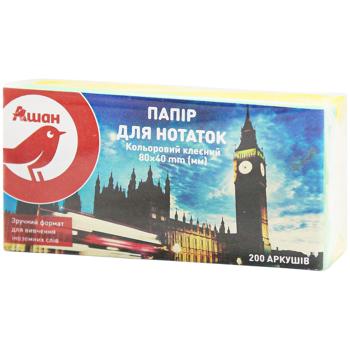 Auchan Color Glued Paper for Notes 80х40mm 200pcs - buy, prices for Auchan - photo 3