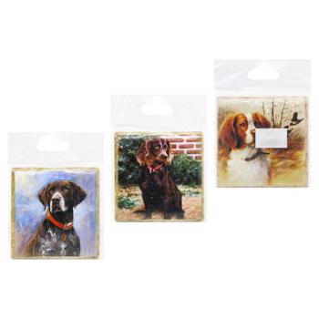 Square Decorative Dog Magnet 7.5cm