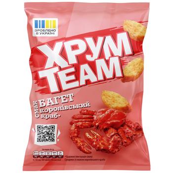 Сухари Хрум Team Багет со вкусом королевского краба 55г - купить, цены на КОСМОС - фото 1
