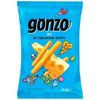 Соломка фрі Gonzo кукурудзяна зі смаком сиру 35г - купити, ціни на Чудо Маркет - фото 1