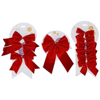 Украшение Бант красный в ассортименте