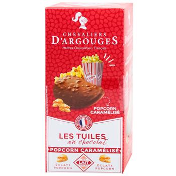 Chevaliers d'Argouges Tuiles in Milk Chocolate with Popcorn Pieces 120g - buy, prices for WINETIME - photo 1