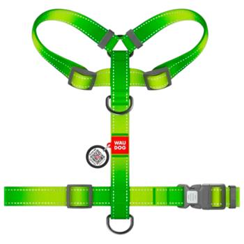 Waudog Nylon Mono H-Shaped Harness for Dogs with QR Passport L 51-85cm/60-85cm/25mm Light Green - buy, prices for MasterZoo - photo 3