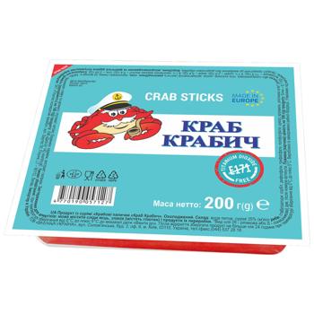 Крабові палички Краб Крабич імітація з сурімі охолоджені 200г - купити, ціни на Епіцентр FOOD - фото 1