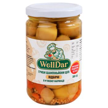 WellDar Whole Selected Champignons in Soft Marinade 300g - buy, prices for EKO Market - photo 1