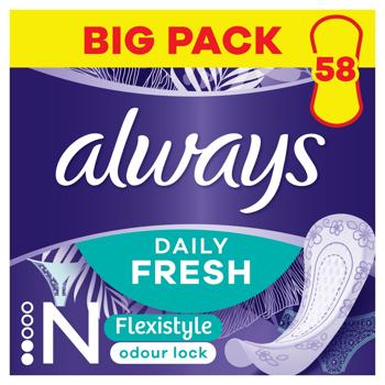 Прокладки щоденні Always Daily Fresh Normal Flexistyle 58шт - купити, ціни на Auchan - фото 2