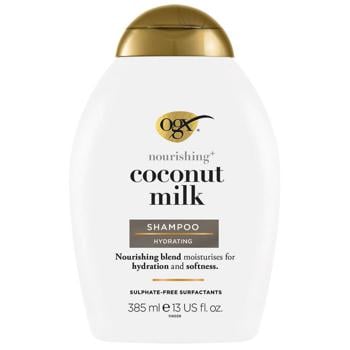 Шампунь для волос Ogx® Coconut Milk Питательный с кокосовым молоком 385мл - купить, цены на ULTRAMARKET - фото 1