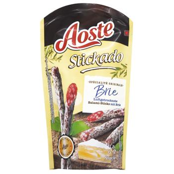 Ковбаски Aoste Stickado 70 г з сиром брі - купить, цены на КОСМОС - фото 1
