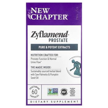 Здоровье простаты, Zyflamend Prostate, New Chapter, 60 капсул - купить, цены на Biotus - фото 2