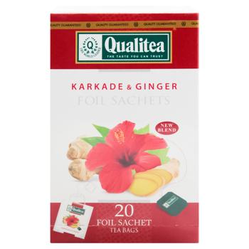 Чай трав'яний Qualitea каркаде та імбир 2г*20шт - купити, ціни на - фото 2