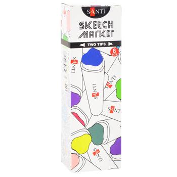 Маркер Santi Sketch сиреневый SM-29 - купить, цены на Auchan - фото 3