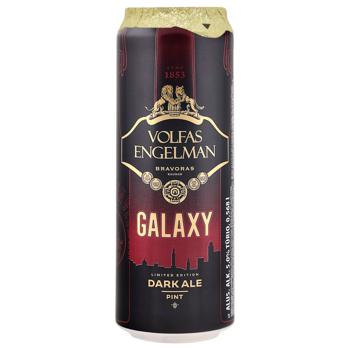 Volfas Engelman Galaxy Tamsusis Elis Beer t/c 5% 0.568l - buy, prices for MegaMarket - photo 1