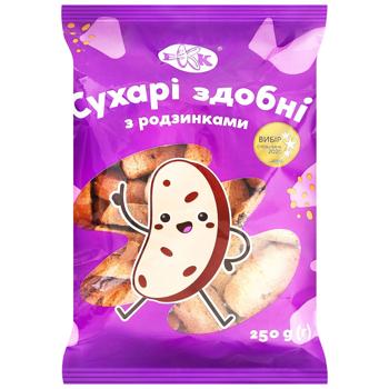 Сухари БКК сдобные с изюмом 250г