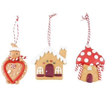 Actuel Gingerbread Christmas Tree Pendant 8-10cm in assortment - buy, prices for Auchan - photo 1