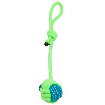 Игрушка для собак MasterZoo Мячик канатный с петлей 26см - купить, цены на MasterZoo - фото 1