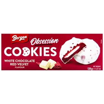 Печенье Bergen Obsession White Chocolate Red Velvet 128г - купить, цены на - фото 4