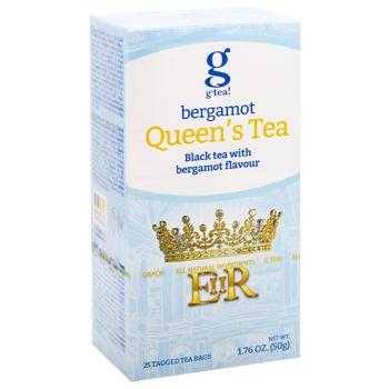 Чай черный G'tea! Queen's Tea с бергамотом 2г*25шт - купить, цены на NOVUS - фото 2
