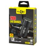 Зарядное устройство автомобильное 2.4A TYPE-C 1м TC-621T-17488-12