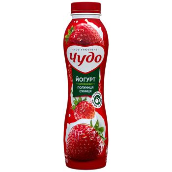 Chudo Strawberry-Wild Strawberry Yogurt 2.5% 520g - buy, prices for COSMOS - photo 1