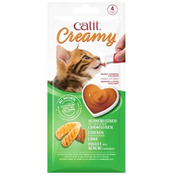 Catit Creamy Chicken & Lamb ласощі кремові для котів 4х10 г - курка та ягня - купить, цены на MasterZoo - фото 1