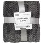 Ardesto Jacquard Gray Braid Blanket 160x200cm