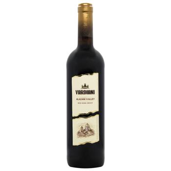 Vardiani Alazan Valley Red Semi-Sweet Wine 11% 0.75l - buy, prices for COSMOS - photo 1