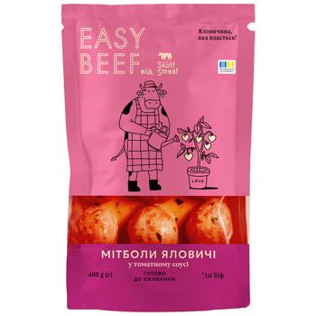 Мітболи яловичі Skott Smeat Easy Beef у томатному соусі охолоджені 400г - купити, ціни на Auchan - фото 1