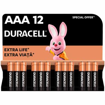 Duracell AAA Alkaline Batteries 12pcs