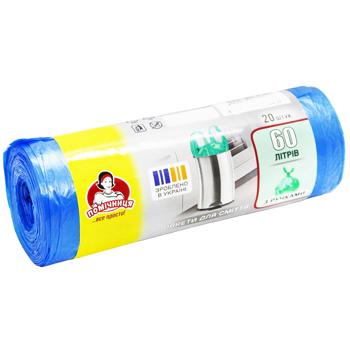 Pomichnytsya Trash Bag with Handles 60l 20pcs - buy, prices for Auchan - photo 3