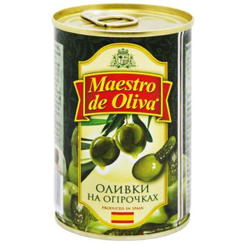 Maestro de Oliva Olives with cucumber 300g - buy, prices for Ideal - photo 1