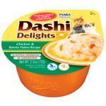 Лакомство для кошек Inaba Dashi Delights с курицей и хлопьями бонито 70г
