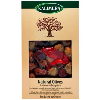 Оливки Калімера 250г Мікс гігант з перцем Флорініс в/у к/у - купить, цены на Восторг - фото 2