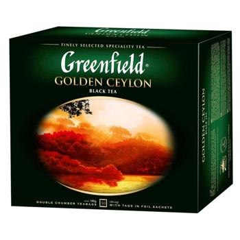 Чай черный Greenfield Golden Ceylon 2г*50шт - купить, цены на КОСМОС - фото 1