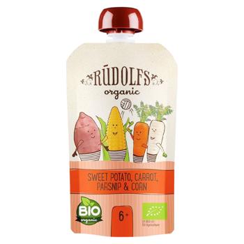 Пюре Rudolfs Смузі батат-морква-пастернак з солодкою кукурудзою 110г - купить, цены на Grono - фото 1