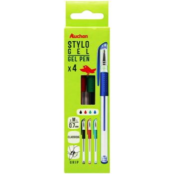 Auchan Set of Gel Pens 4 Colors 0.6mm 4pcs - buy, prices for Auchan - photo 2