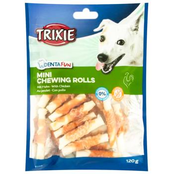 Trixie Denta Fun Chewing Rolls Dog Snack with Chicken for Cleaning Teeth 120g - buy, prices for MasterZoo - photo 1