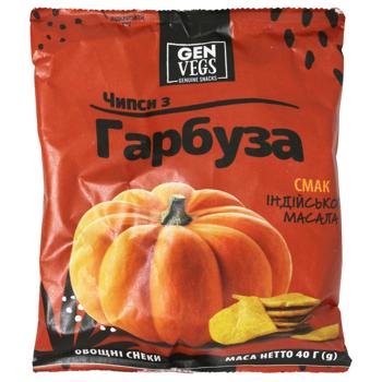 Чіпси з гарбуза Індійска масала (Наш імпорт) 40 г - купити, ціни на КОСМОС - фото 1