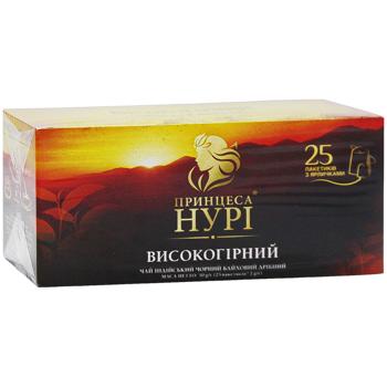 Чай черный Принцесса Нури Высокогорный в пакетиках 2г х 25шт - купить, цены на Чудо Маркет - фото 3