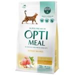 Корм сухой Optimeal с курицей для взрослых кошек 700г